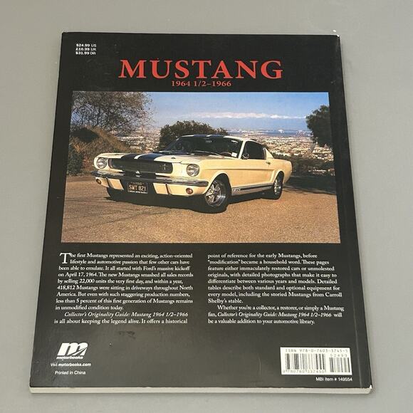 Mustang 1964 1/2 -1966 Collector's Originality Guide Book Softcover - Picture 2 of 9